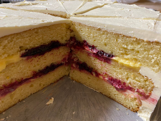 Lemon Blueberry Olive Oil Cake Slice