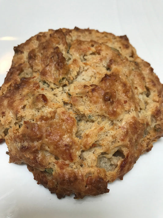 Zucchini, Cheddar, Peppers, Red Onion Scone (Gluten-Free)