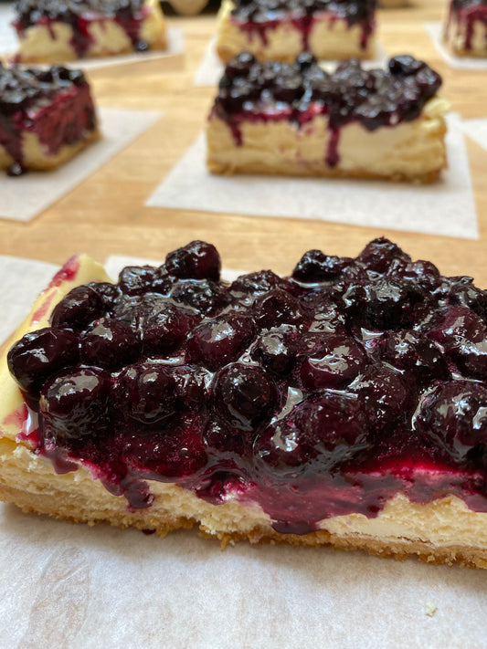 Blueberry Cheesecake Slice (Gluten-free)