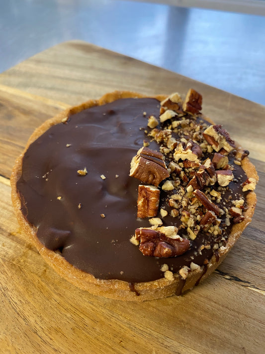 Chocolate Pecan Caramel Tart