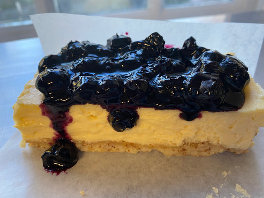 Blueberry Cheesecake Slice (Gluten-free)