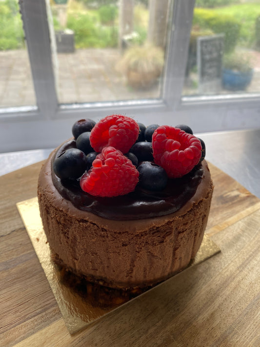 Chocolate Cheesecake with Fresh Berries