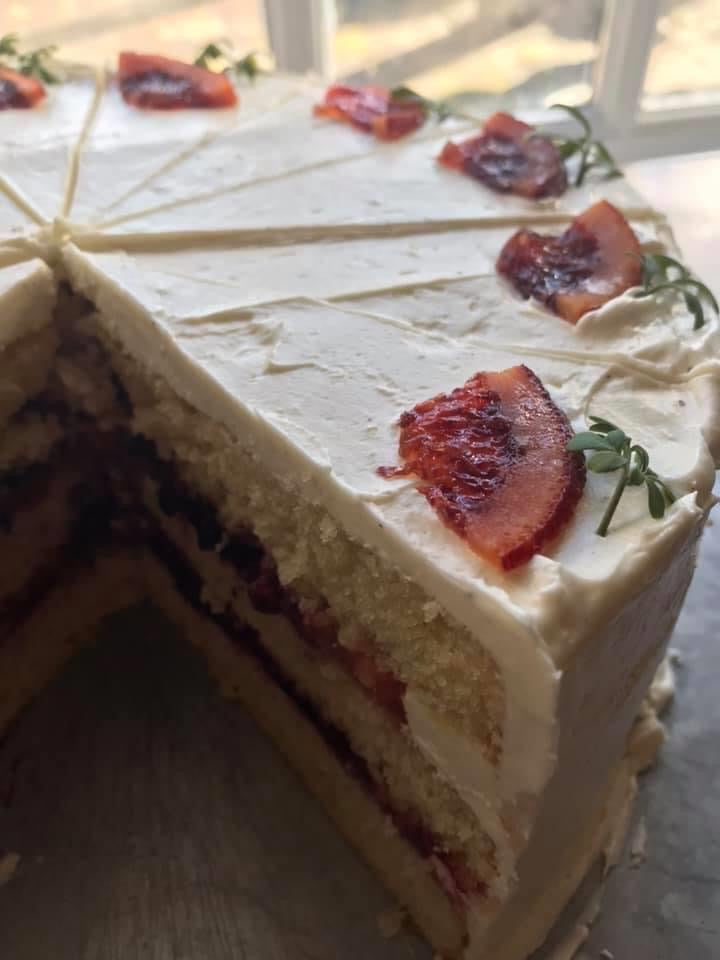 White Chocolate and Orange Olive Oil Cake Slice