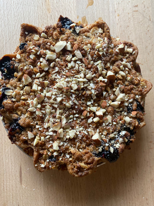 Blueberry Almond Crumble Pie