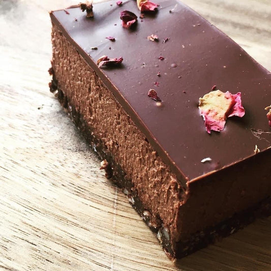 Chocolate Cashew Mousse Slice (Vegan/ Gluten-free)